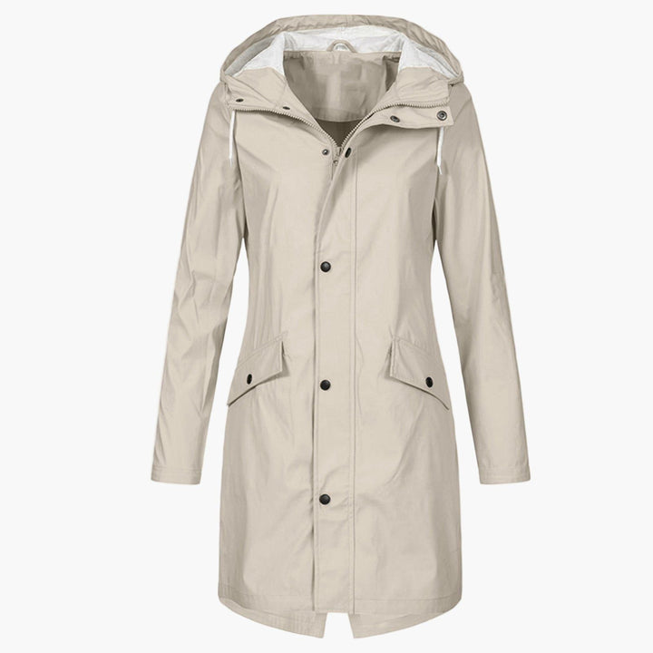 Hooded Longline Raincoat for Women