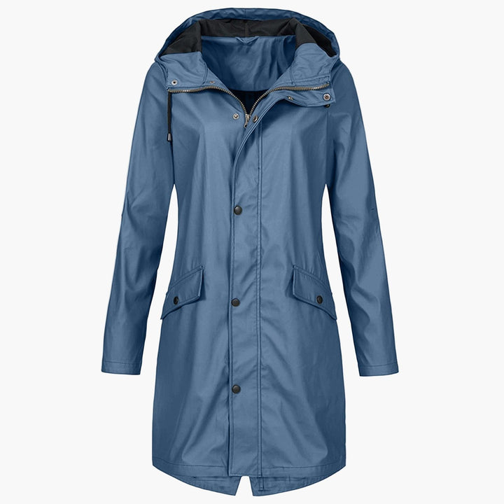 Hooded Longline Raincoat for Women