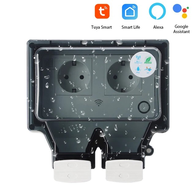 Smart WiFi Outdoor Socket with IP66 Waterproofing - Voltura