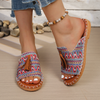 Women's Slide Sandals Open Toe Tassel Bohemian Flat