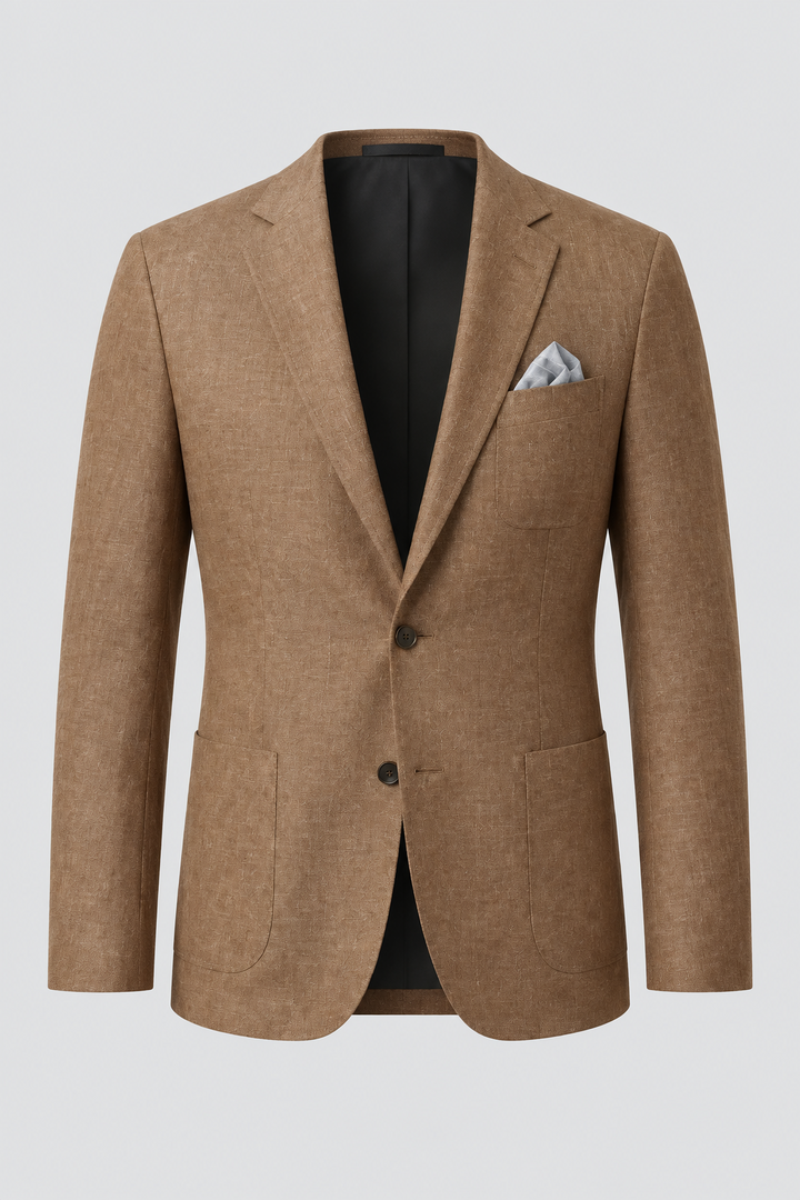 Men's Linen Blazer Jacket Smart Casual Lightweight Fit