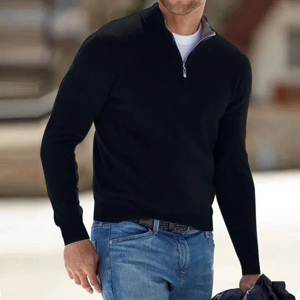 Men's Classic Zipper Basic Sweater