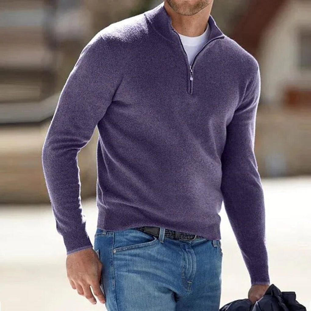 Men's Classic Zipper Basic Sweater