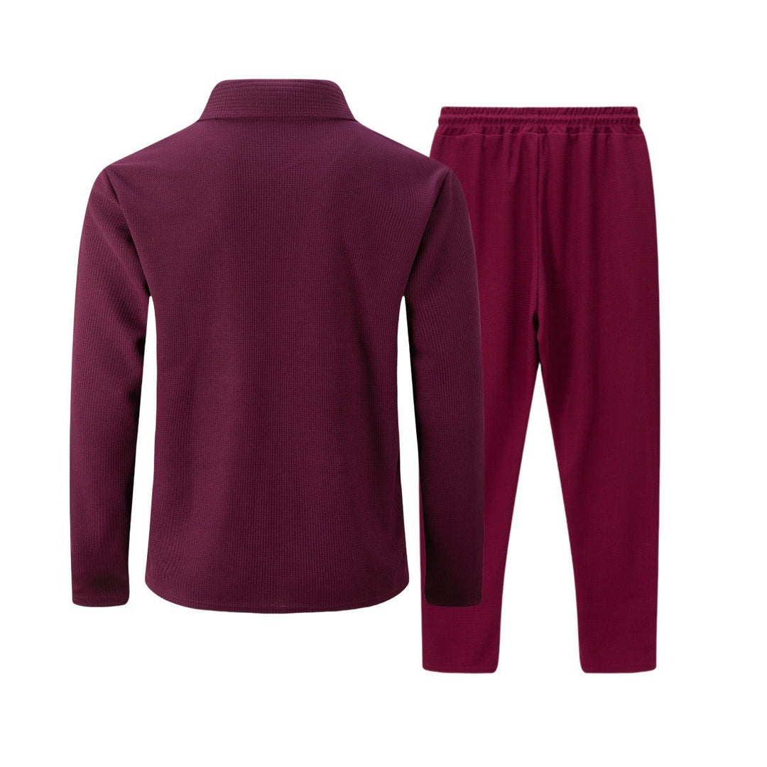 Men's Slim Fit Set – With Zip, Suitable for Casual and Sporty Activities