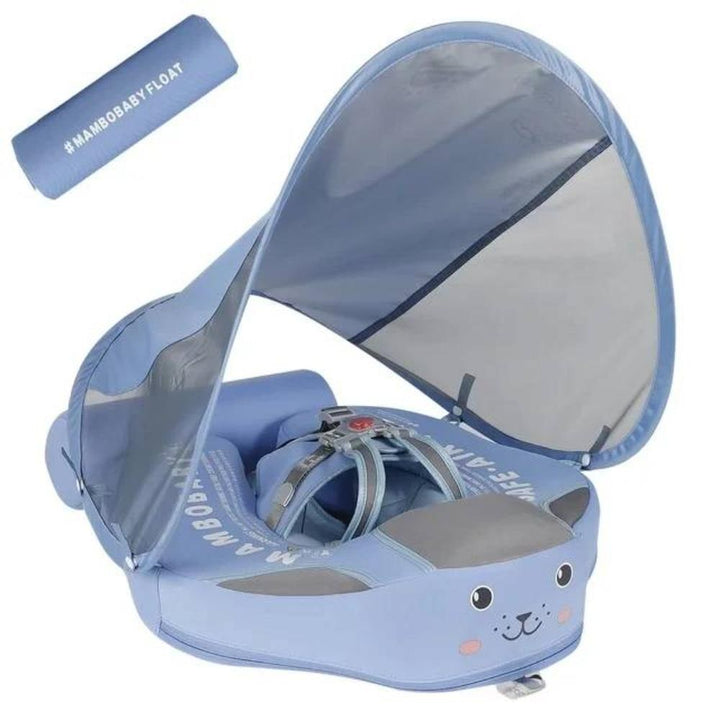 Infant Pool Float with Removable Sun Canopy Safety Harness and Padded Headrest Chair