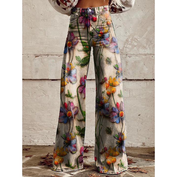 Women’s Long Pants - Floral & Solid Prints