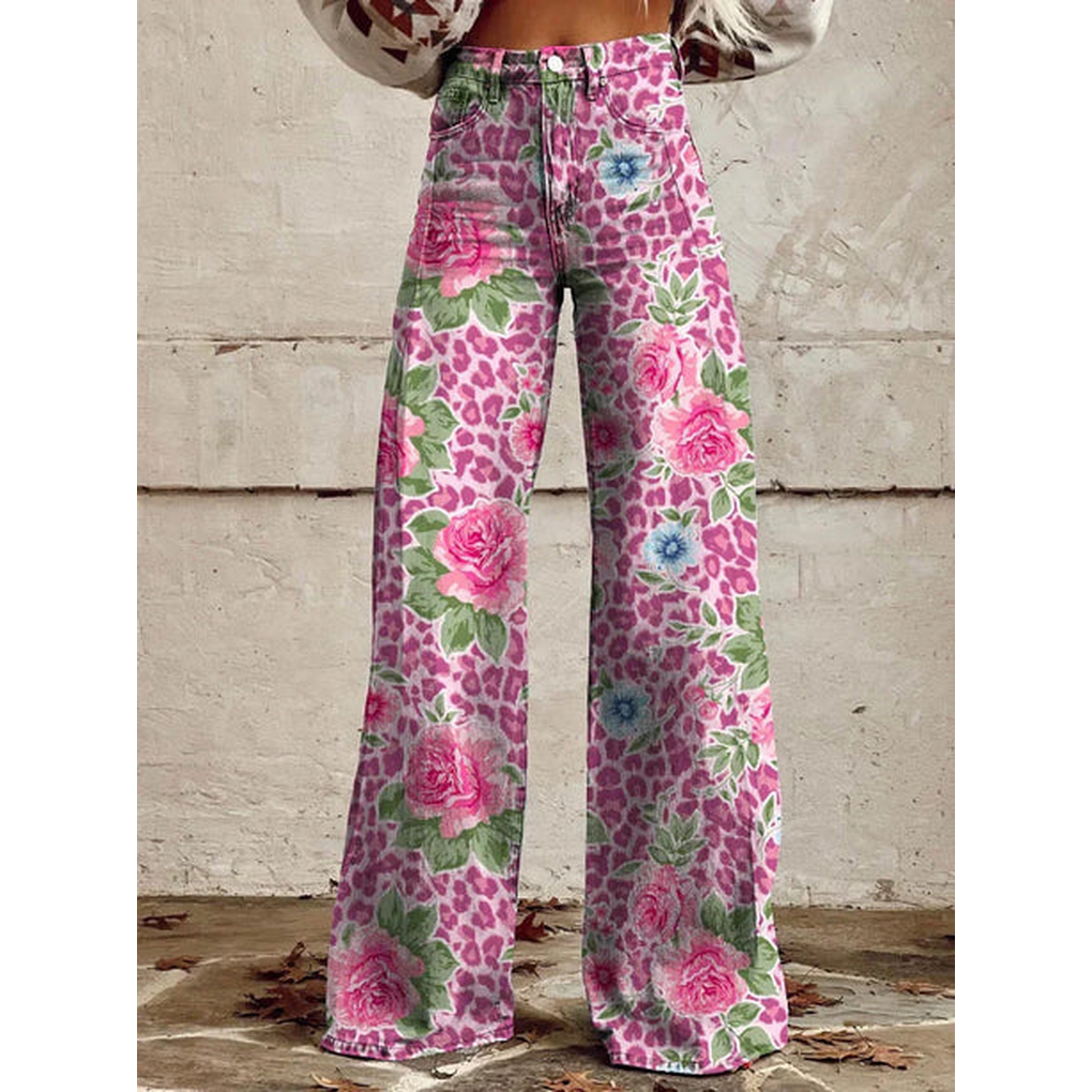 Women’s Long Pants - Floral & Solid Prints