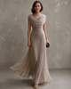 Sleeveless Maxi Dress with Flowing Floor-Length Skirt