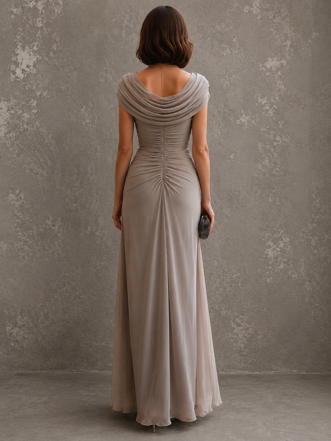 Draped Maxi Dress with Sleeveless Silhouette