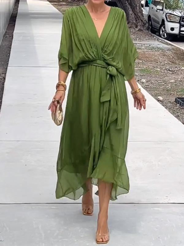 Elegant V-Neck Dress