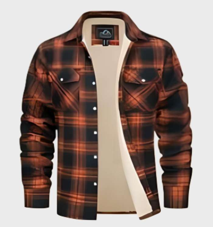 Men's Vintage-Style Flannel Jacket for Spring 2026 - Liam