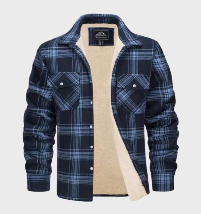 Men's Vintage-Style Flannel Jacket for Spring 2026 - Liam