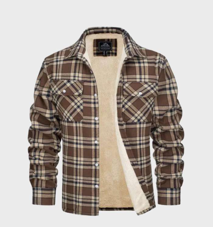 Men's Vintage-Style Flannel Jacket for Spring 2026 - Liam