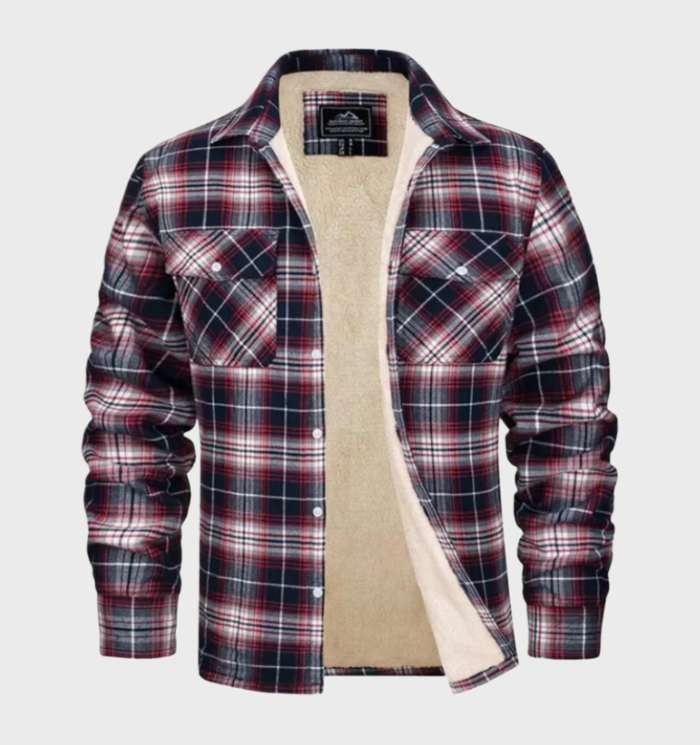 Men's Vintage-Style Flannel Jacket for Spring 2026 - Liam
