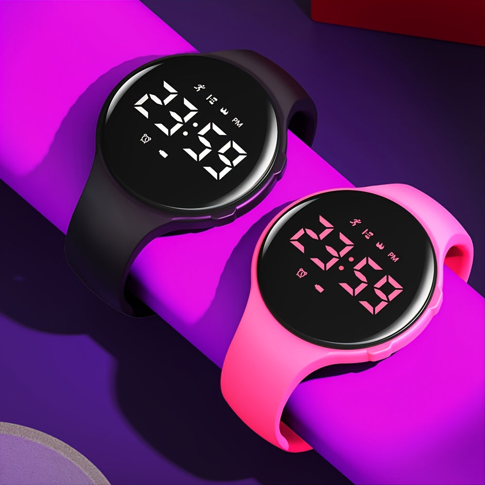 Children's Watch with Step Counter and Vibration Alarm, Silicone Strap