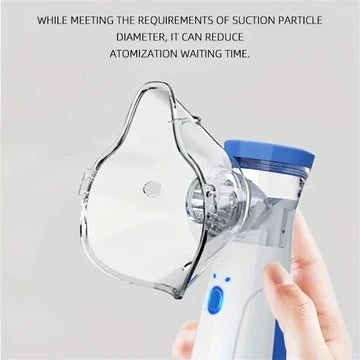Kids' Portable Nebulizer for Asthma and Respiratory Care with Handheld Mesh Machine and Face Mask