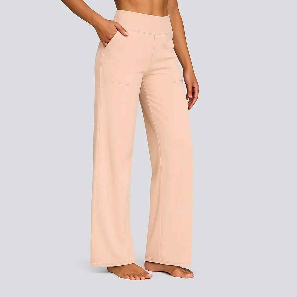 Women's High-Waisted Stretch Pants – Comfortable Pull-On Pants