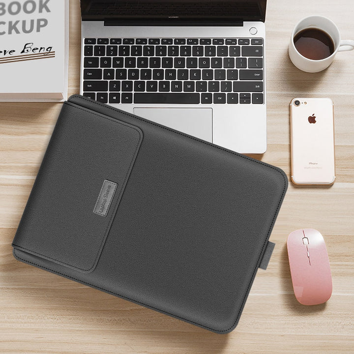 Laptop Sleeve Computer Case with Pu Leather for 13 to 15.6 Inch
