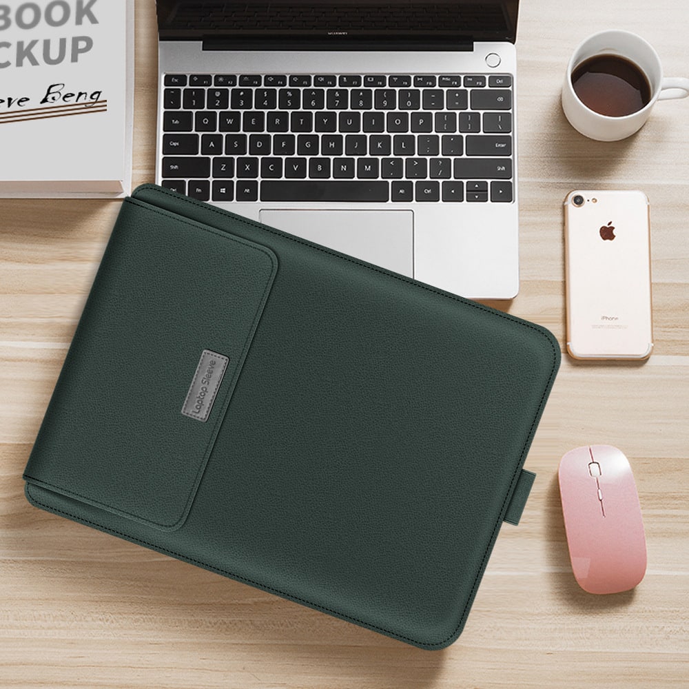 Laptop Sleeve Computer Case with Pu Leather for 13 to 15.6 Inch