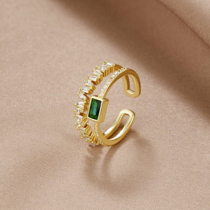 Soft shine cubic zirconia ring