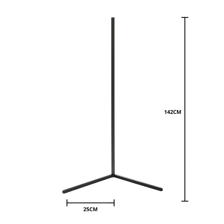 LED Corner Floor Lamp with Remote Control: Dimmable, Modern Design, Indirect Light