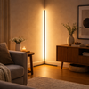 LED Corner Floor Lamp with Remote Control: Dimmable, Modern Design, Indirect Light