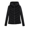 Lightweight Women's Quilted Winter Jacket with Hood and Hidden Pockets.