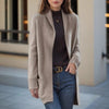 Long Knit Cashmere Cardigan with Pockets for Women