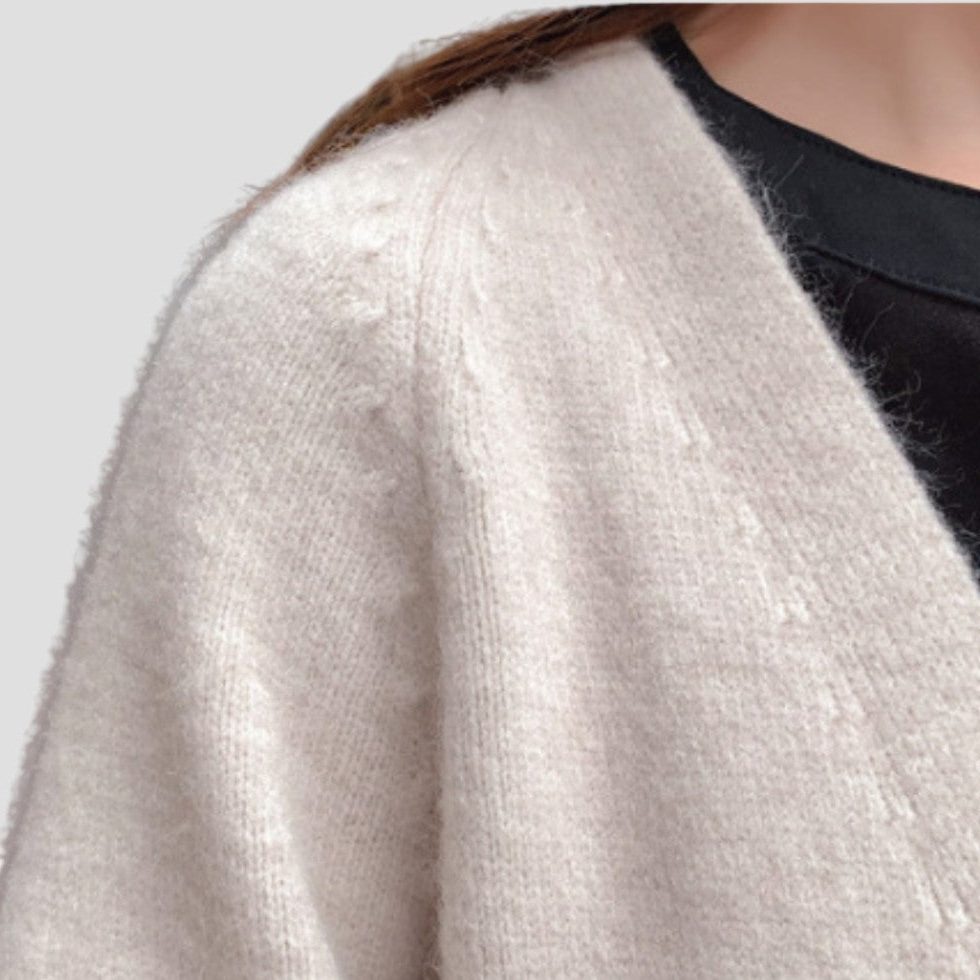 Cashmere Long Open Front Cardigan for Women
