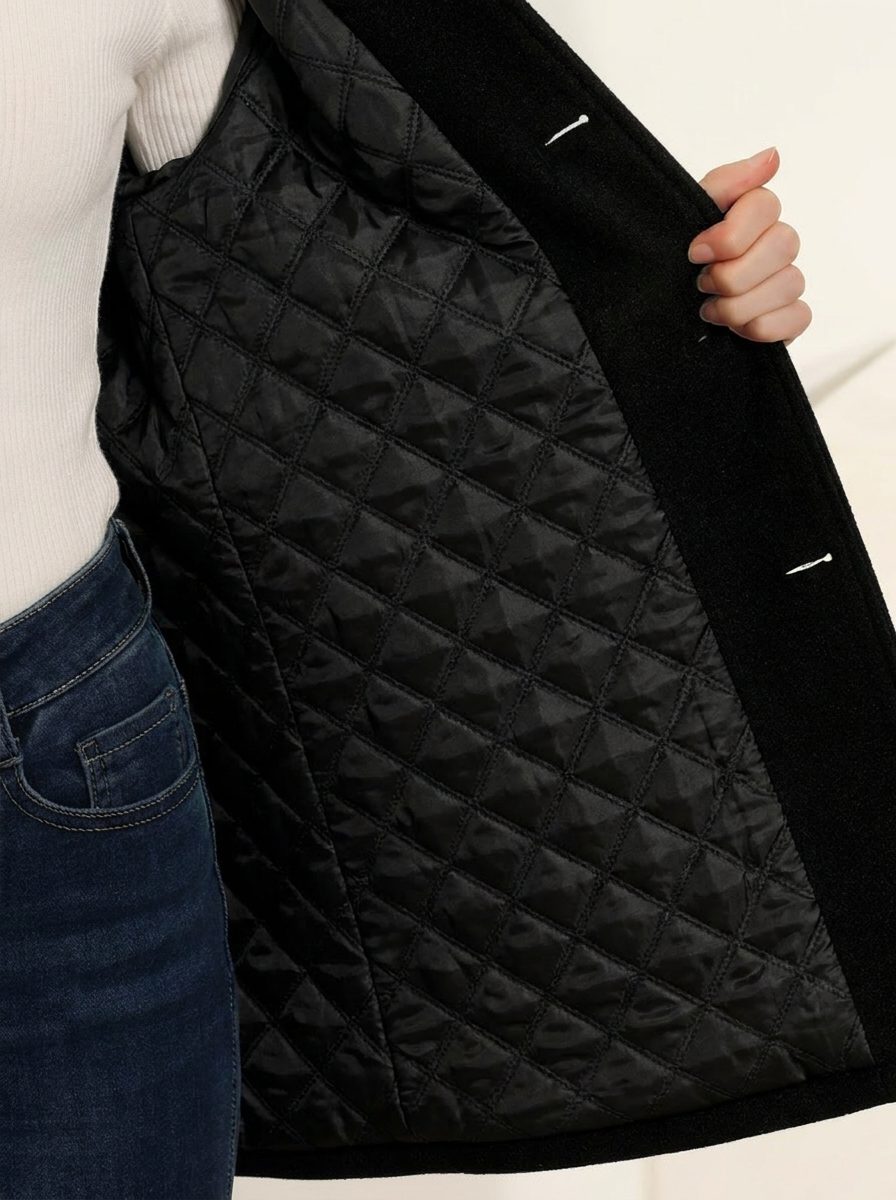 Long Single-Breasted Trench Coat with Collar for Women