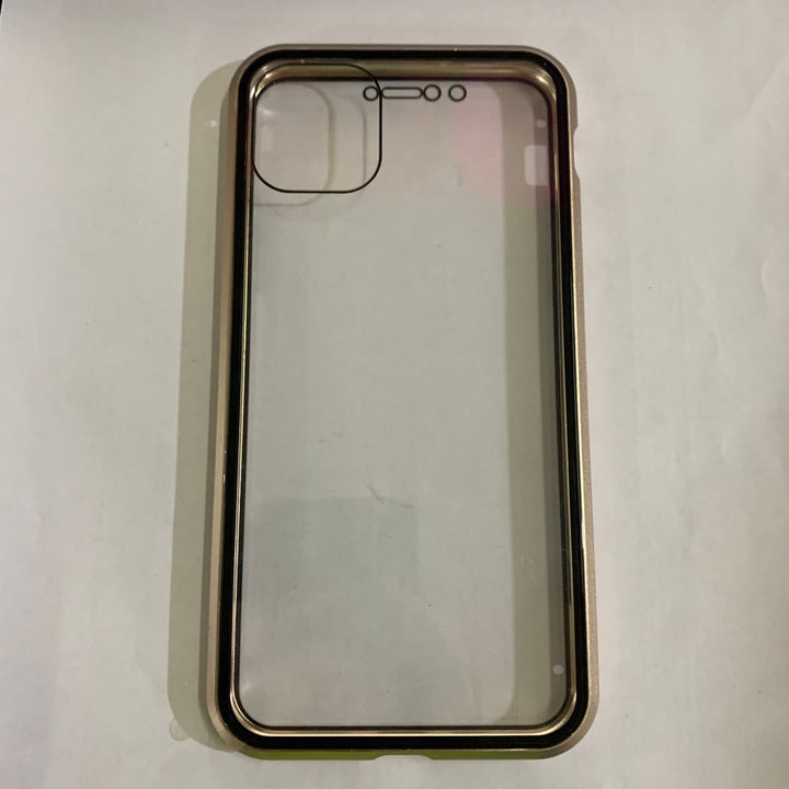 Magnetic Phone Case with Privacy Glass and Card Holder Tempered Protector Wallet