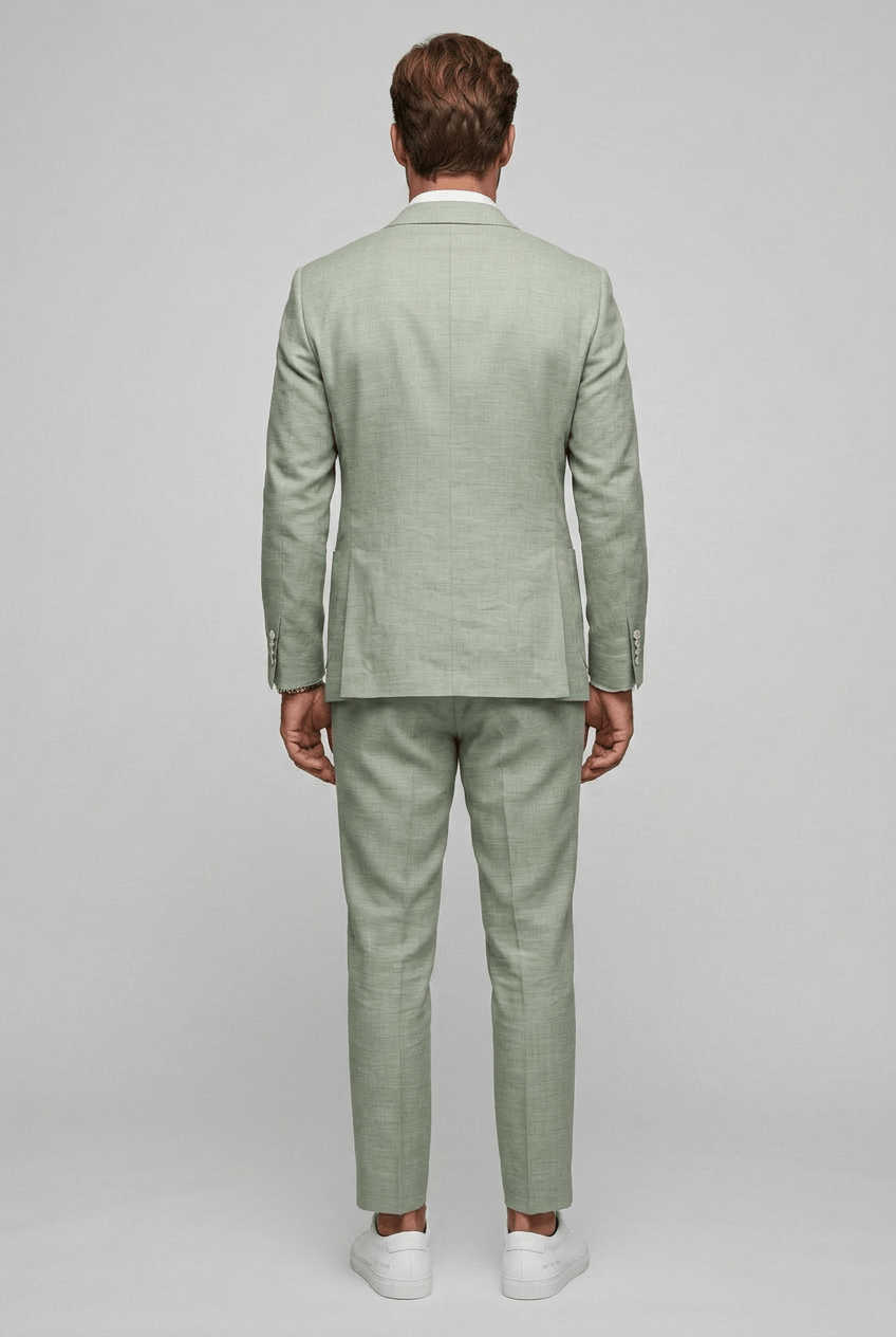 Men's Slim Fit Suit – Two-Piece with Notch Lapels, Suitable for Work and Formal Occasions