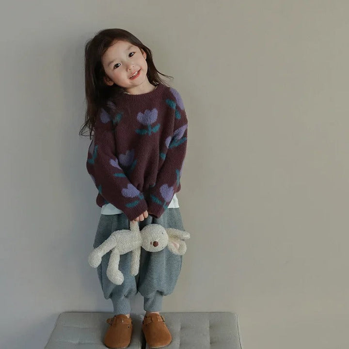Evdokia – Sweater with Flowers for Kids