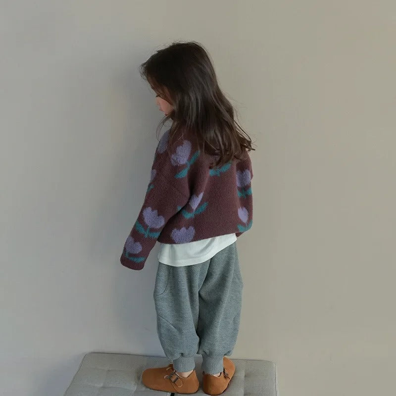 Evdokia – Sweater with Flowers for Kids