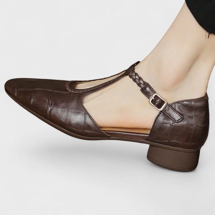 Leather Mary Jane Shoes for Women
