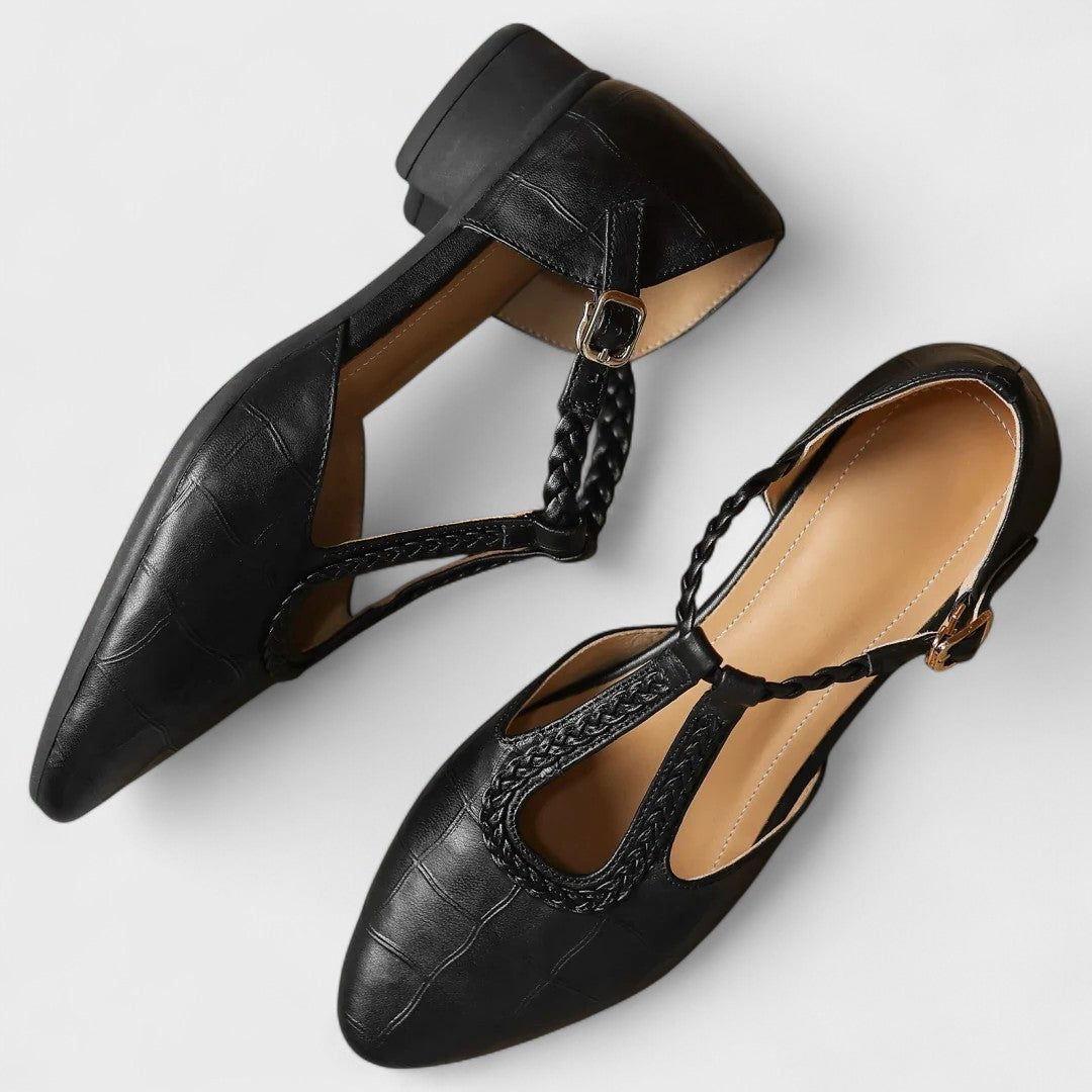Leather Mary Jane Shoes for Women