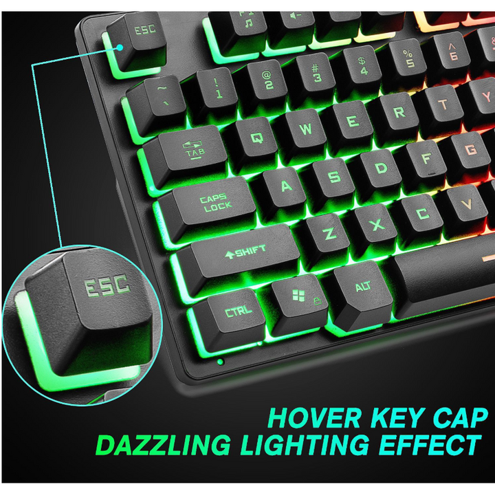 Mechanical Gaming Keyboard Compact Wired Tenkeyless 87-Key with Rgb Backlighting