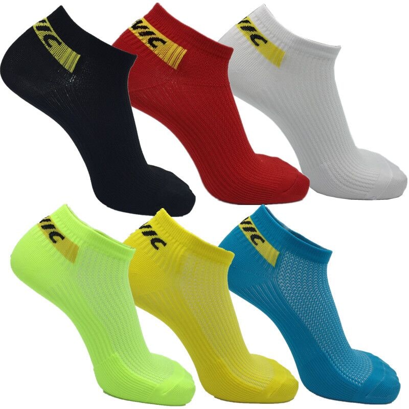 Men's Athletic Compression Cycling Socks with Moisture Wicking Ankle Support and Breathable Mesh