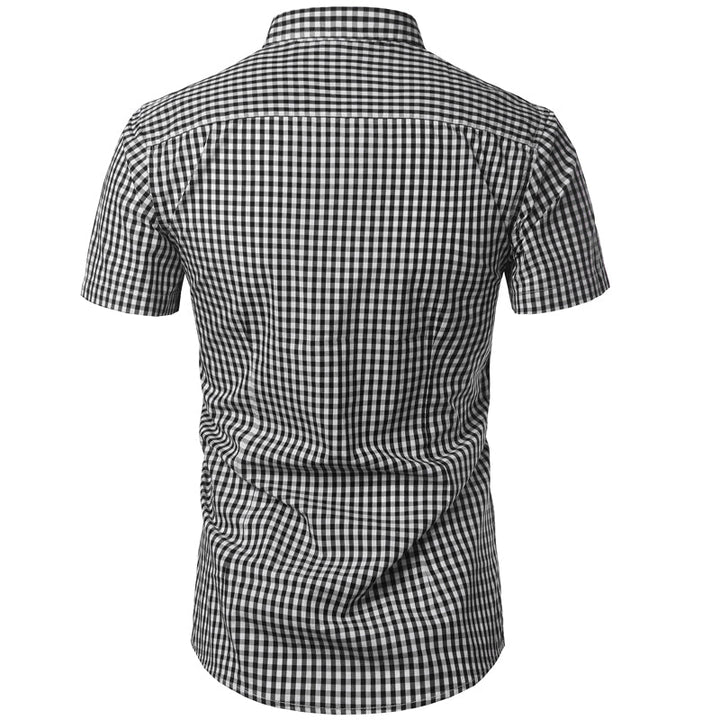 Men's Short-Sleeve Plaid Shirt
