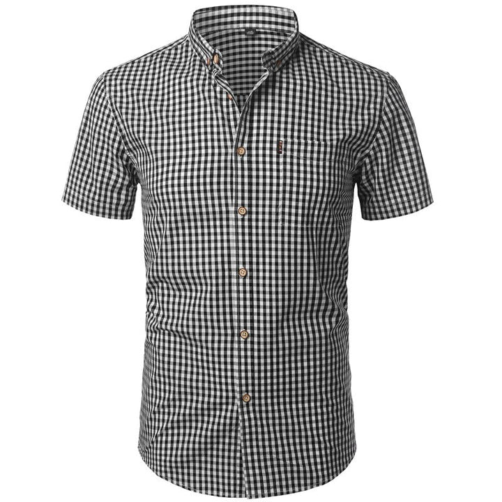 Men's Short-Sleeve Plaid Shirt