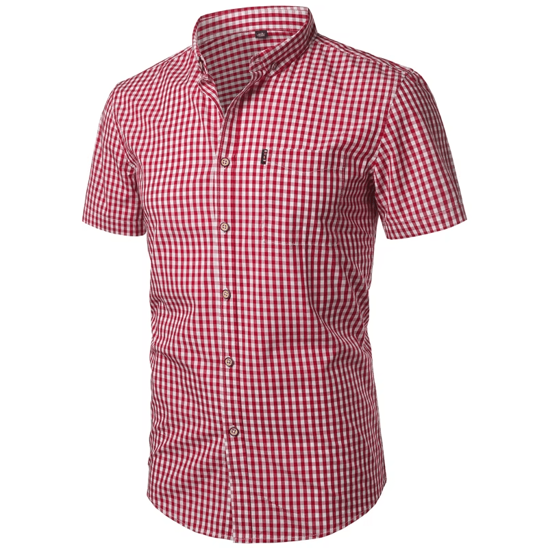 Men's Short-Sleeve Plaid Shirt