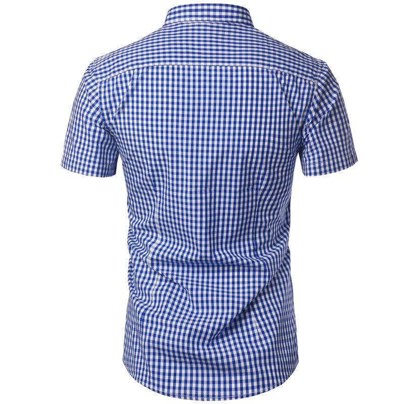Men's Short-Sleeve Plaid Shirt