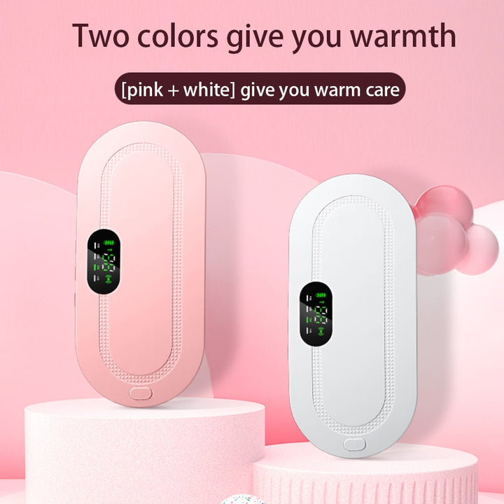 Menstrual Heating Pad for Cramps Vibrating Massage Electric Waist Belt and Digital Display