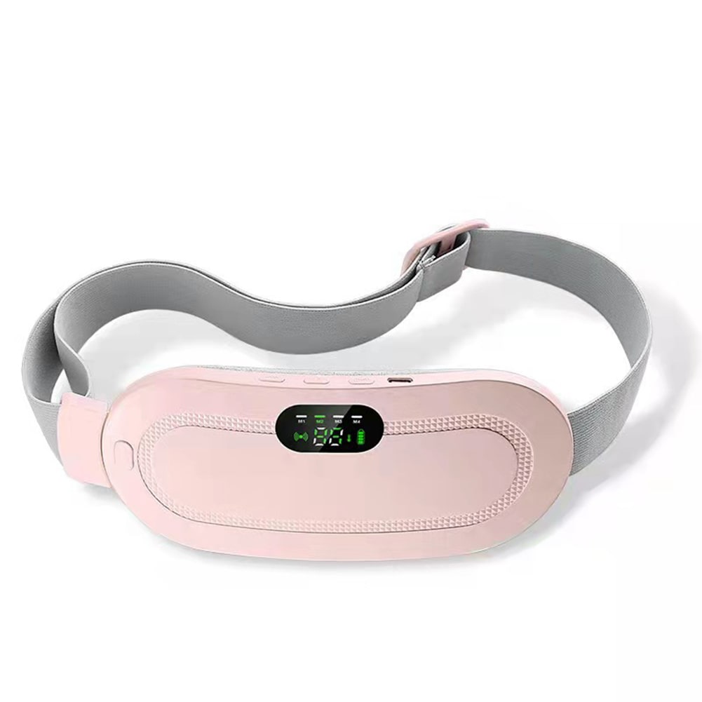 Menstrual Heating Pad for Cramps Vibrating Massage Electric Waist Belt and Digital Display