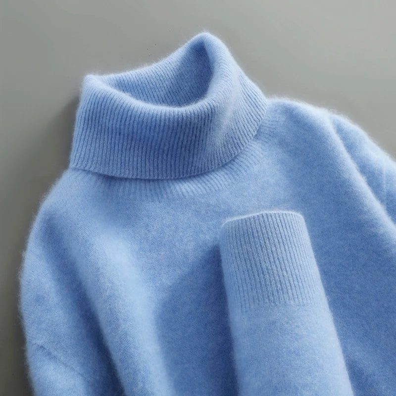 Merino Wool Turtleneck Sweater for Women