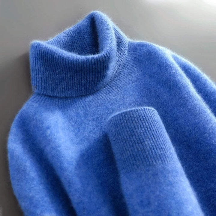 Merino Wool Turtleneck Sweater for Women