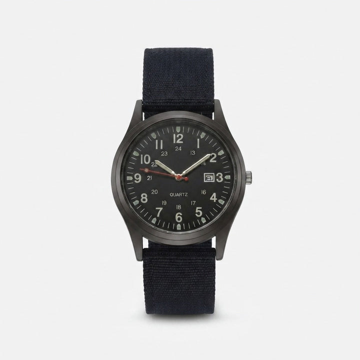 Military Watch with Nylon Strap – Water-Resistant, Shockproof, with Luminous Hands