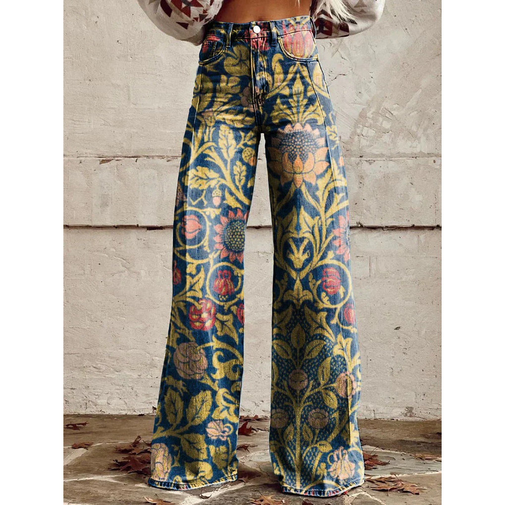Women’s Long Pants - Floral & Solid Prints
