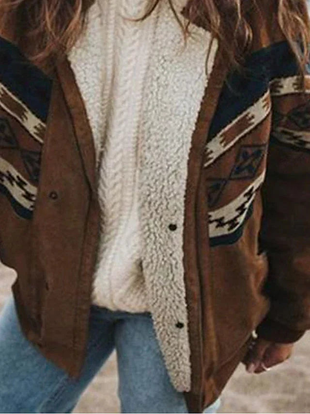 Warm Retro Plush Winter Jacket – Daisy