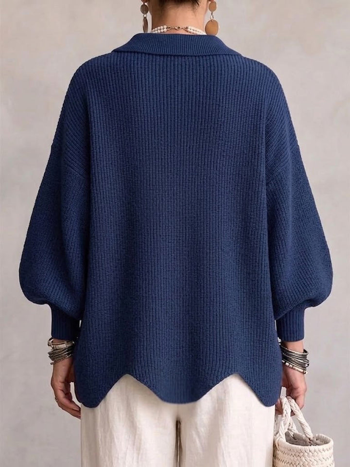 Elegant Oversized Cardigan with Statement Buttons